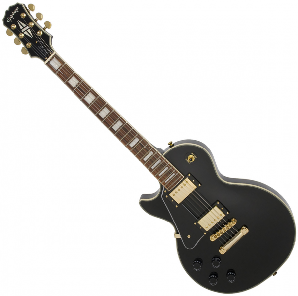 Epiphone Les Paul Custom Pro Lh Ebony Solid Body Electric Guitar Black