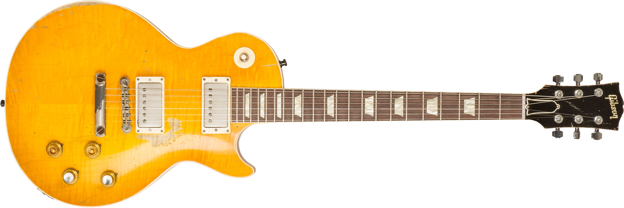 Gibson Custom Shop Kirk Hammett Les Paul Standard Greeny 2h Ht Rw #933631 - Murphy Lab Aged Greeny Burst - Single cut electric guitar - Main picture