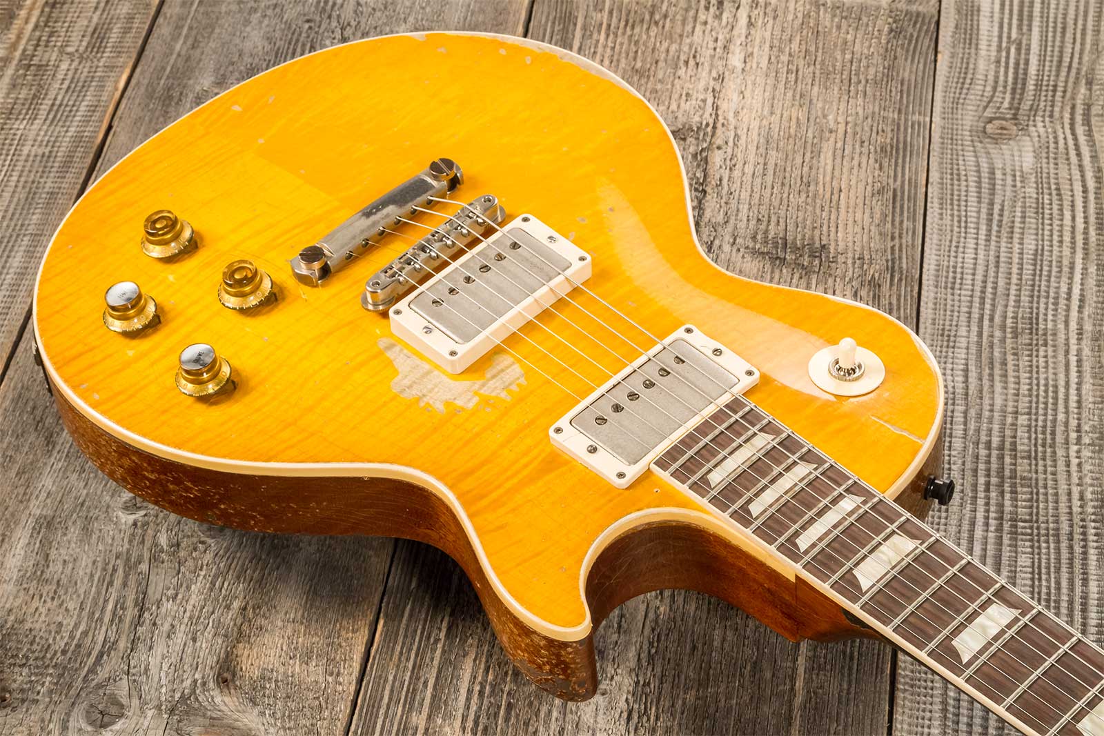 Gibson Custom Shop Kirk Hammett Les Paul Standard Greeny 2h Ht Rw #933631 - Murphy Lab Aged Greeny Burst - Single cut electric guitar - Variation 4