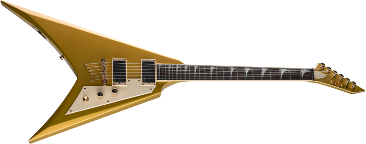 Ltd Kh-v 602 Kirk Hammett Signature Hh Ht Eb - Metallic Gold - Metal electric guitar - Main picture