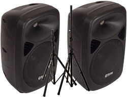 Complete pa system X-tone 2 x SMA8 + Stand X-tone