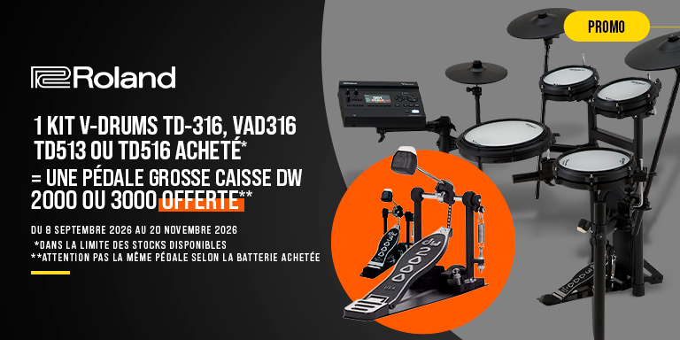 <b><center>ROLAND V-DRUMS PURCHASED = FREE DW PEDAL</center></b>