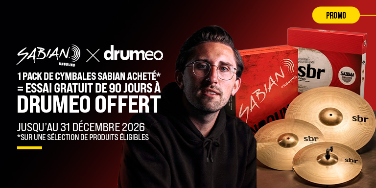 <b><center>SABIAN PACK = 90 DAYS OF DRUMEO FREE</center></b>