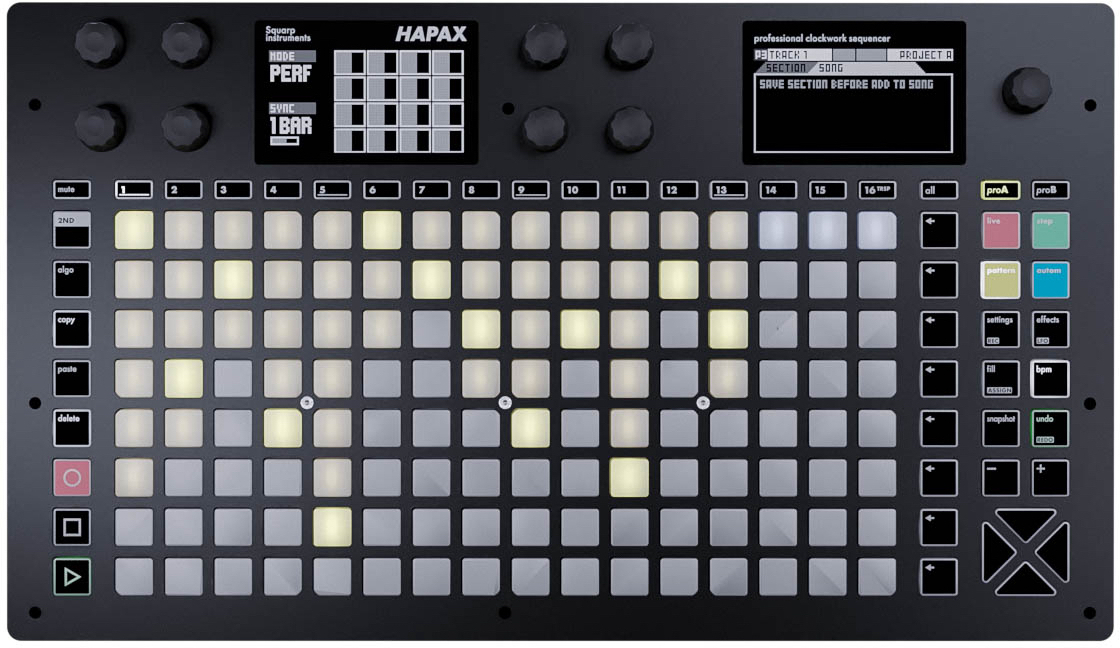 Squarp Instruments Hapax - Drum machine - Main picture