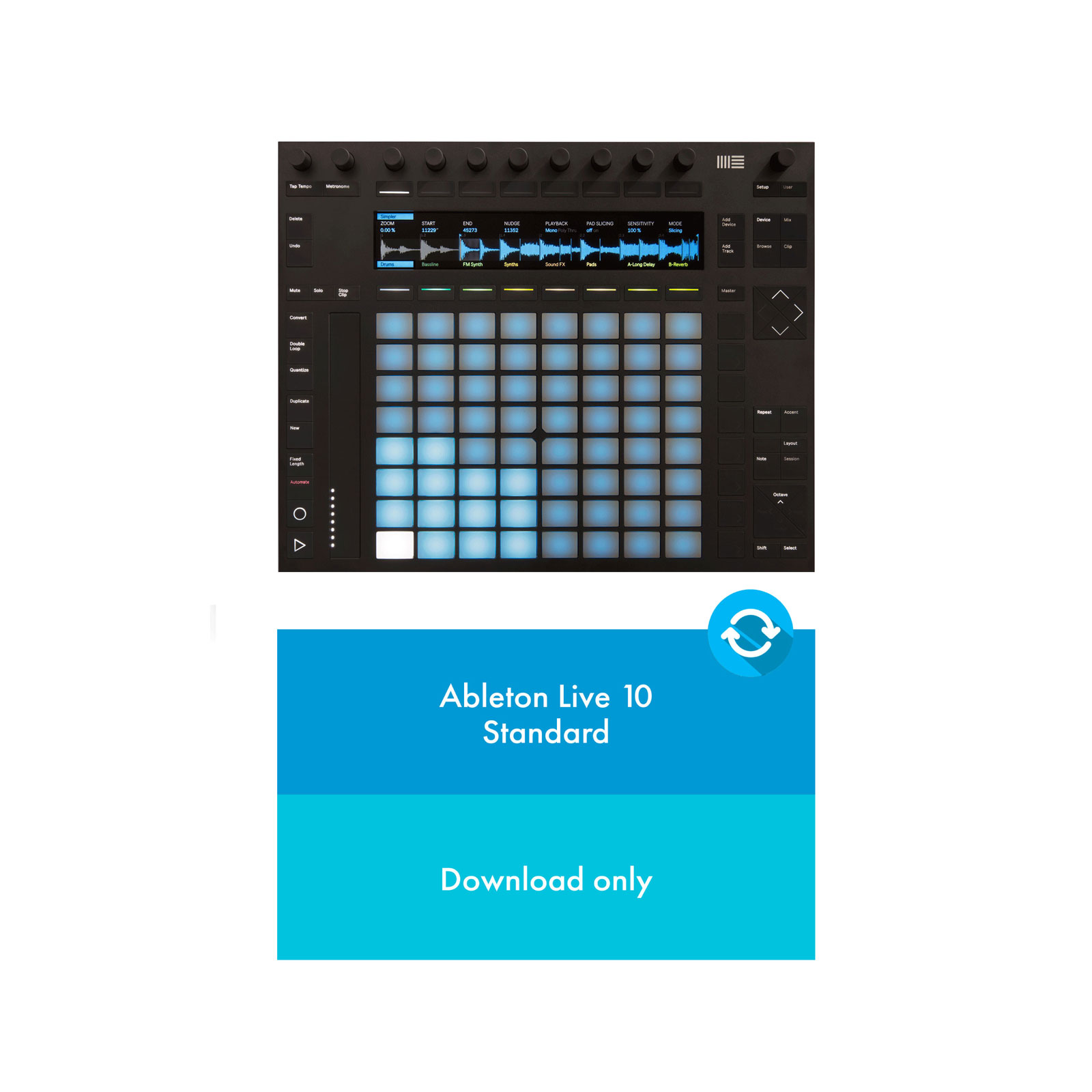 Ableton Push 2 + ABLETON UPG Live 10 Intro vers Standard dawnload Daw
