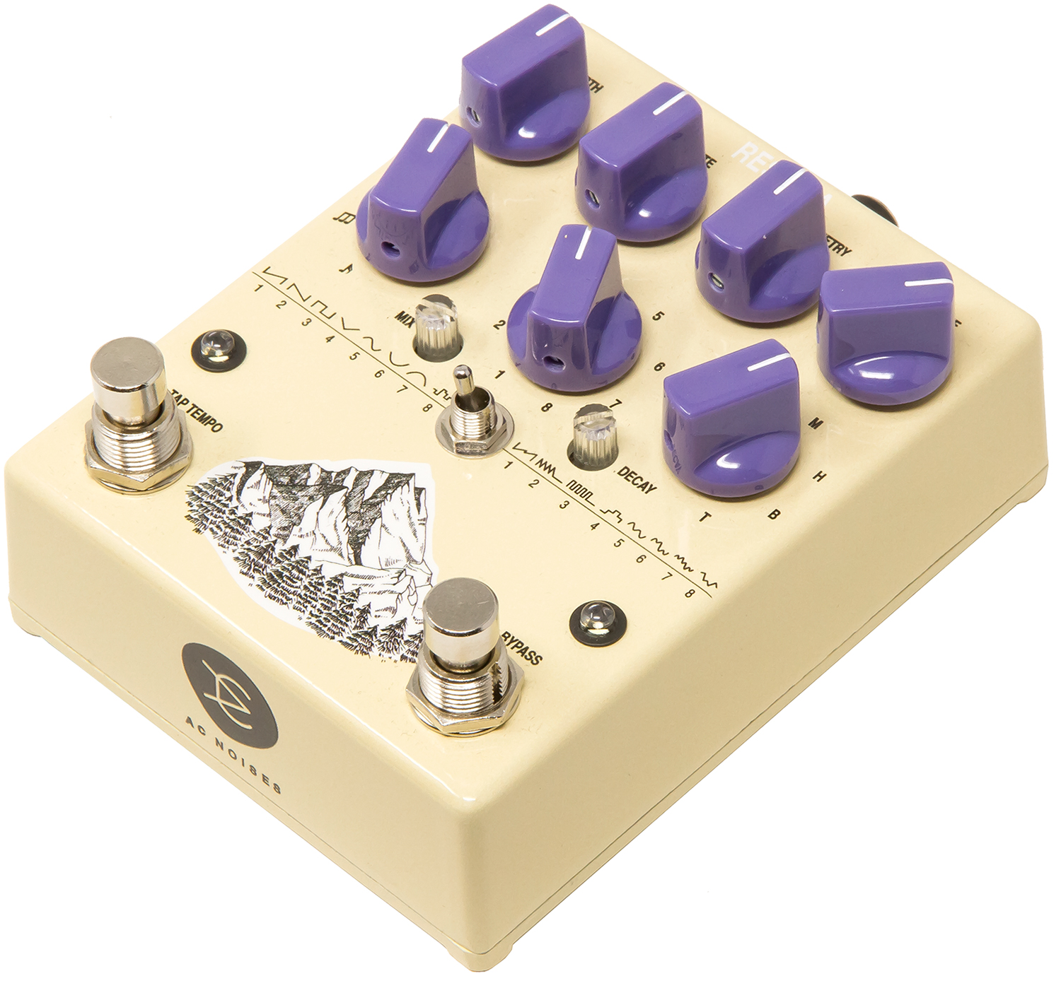 Ac Noises Respira Reverb Tremolo - Reverb, delay & echo effect pedal - Variation 1