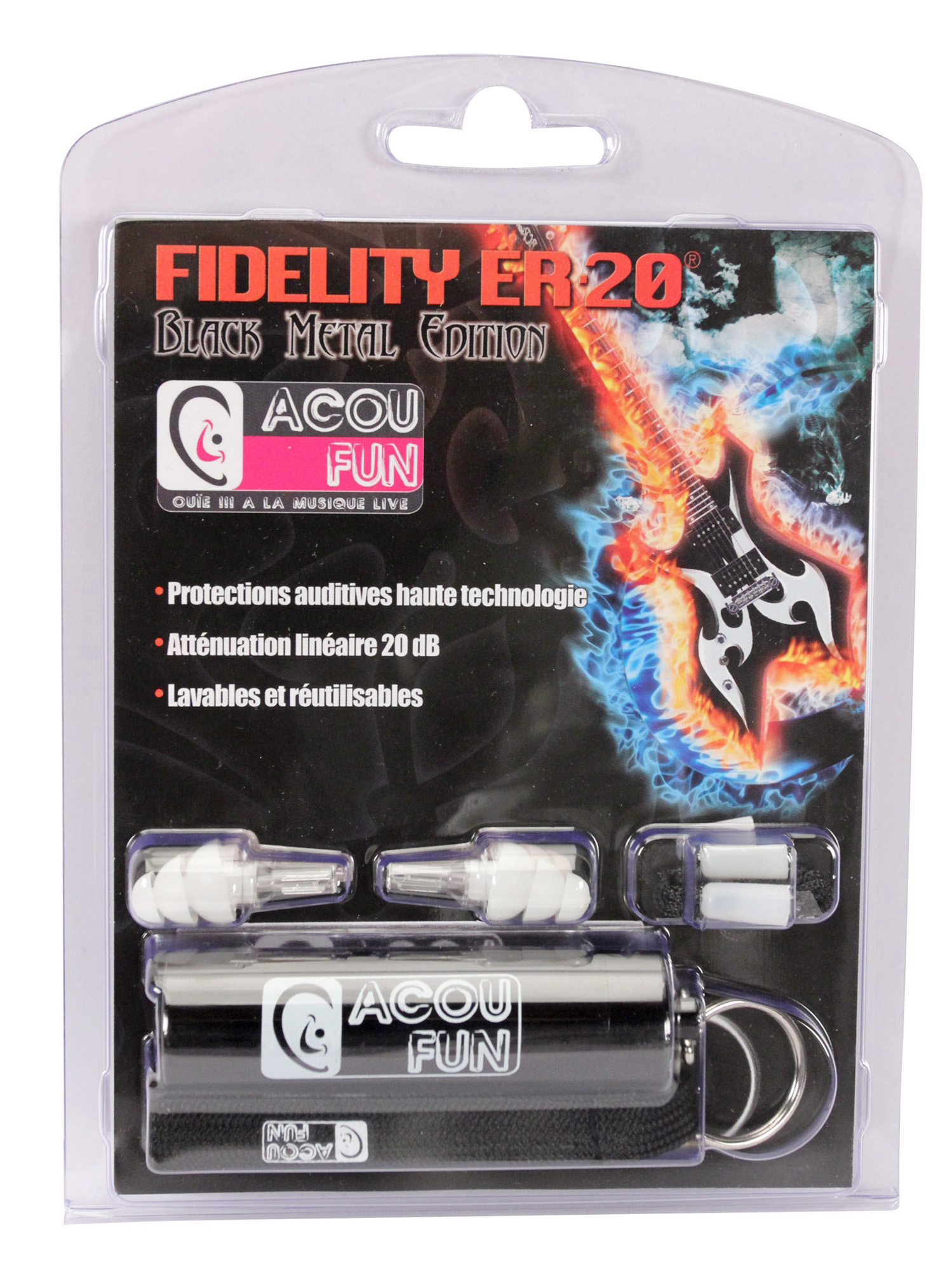 Acoufun Er20 Black Metal Edition - Ear protection - Variation 1