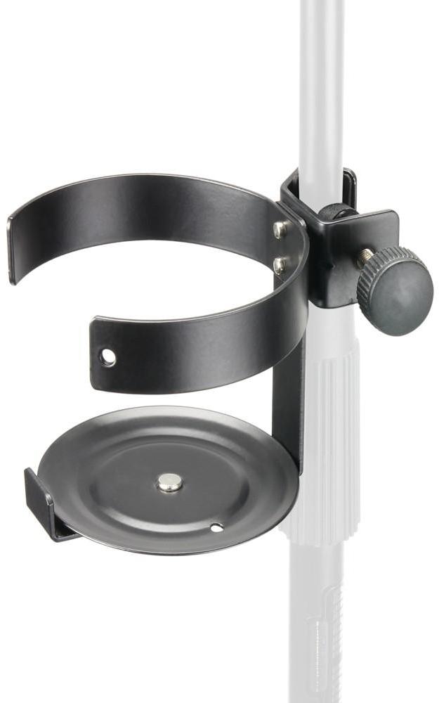 Clips & sockets for microphone Adam hall Porte verre et bouteille a fixer sur pied de micro