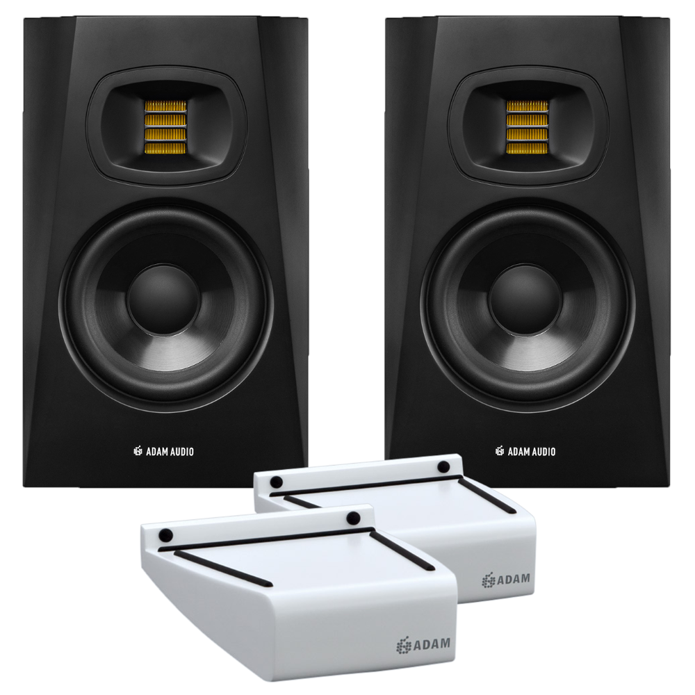 Adam Paire de T5V + paire de support Adam Active studio monitor