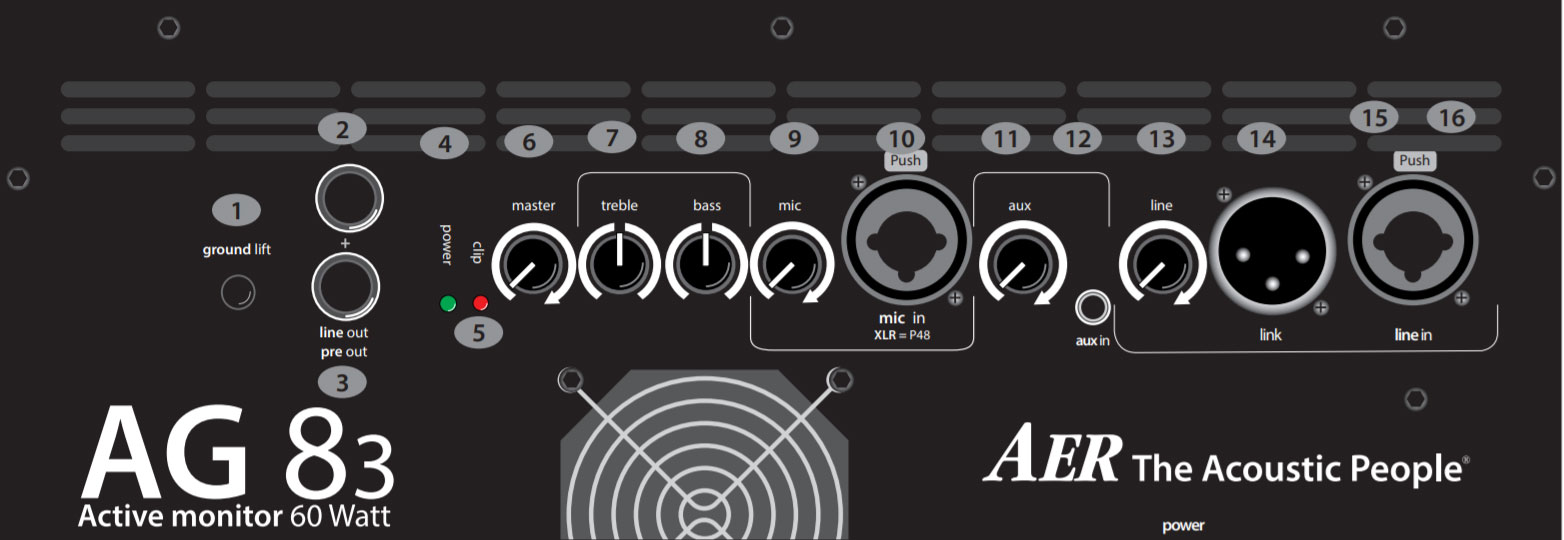 Aer Ag 8/3 Active Monitor 60w 1x8 +housse - Active full-range speaker - Variation 4