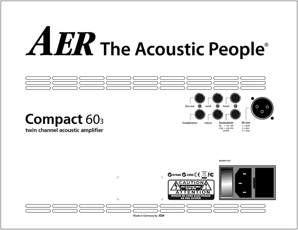 Aer Compact 60.3 Slope 60w 1x8 Black - Acoustic guitar combo amp - Variation 1