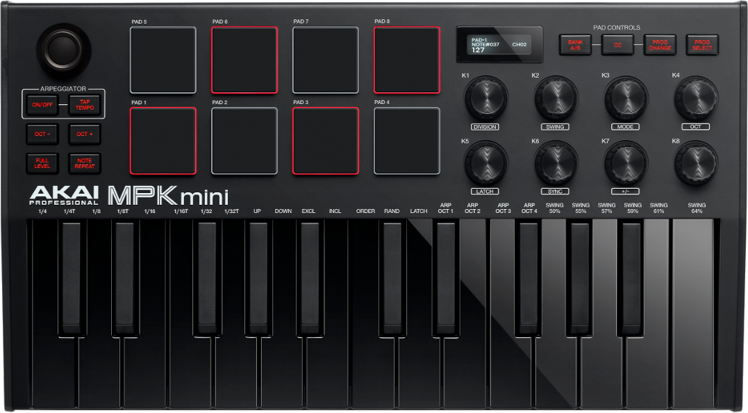 Akai Mpk Mini Mk3 Black - Controller-Keyboard - Main picture