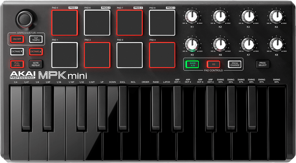 Akai Mpk Mini2 Black - Controller-Keyboard - Main picture