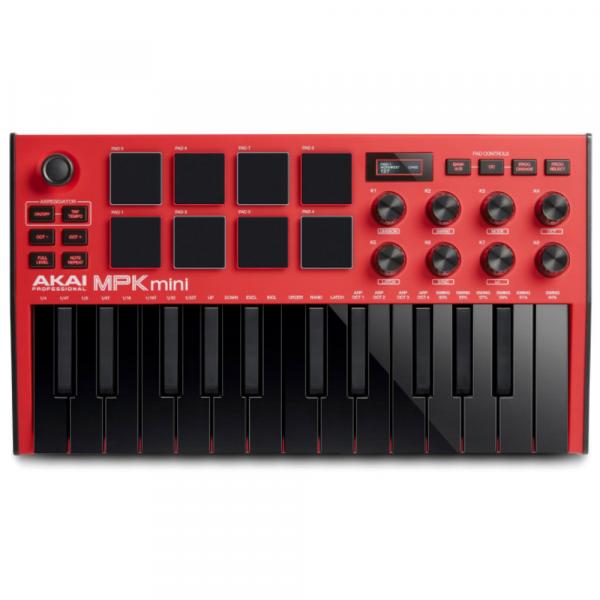 Controller-keyboard Akai MPK Mini MK3 Red