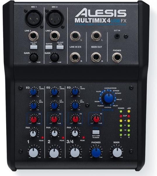 Analog mixing desk Alesis MultiMix 4 USB FX