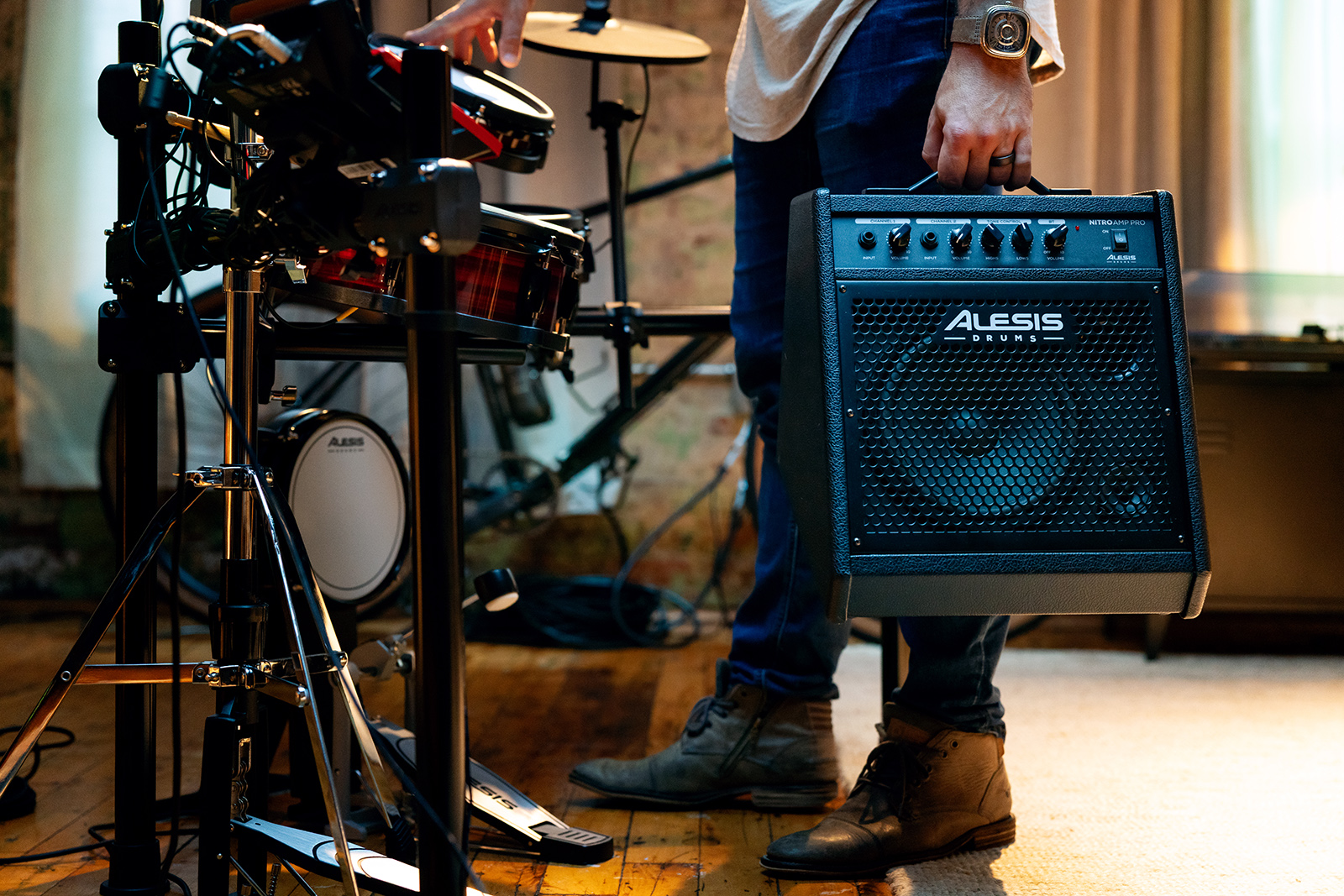 Alesis Nitro Amp Pro 80w 1x8 - Electronic drum monitoring - Variation 4