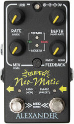 Modulation, chorus, flanger, phaser & tremolo effect pedal Alexander pedals SUPER NEO MATIC MODULATION