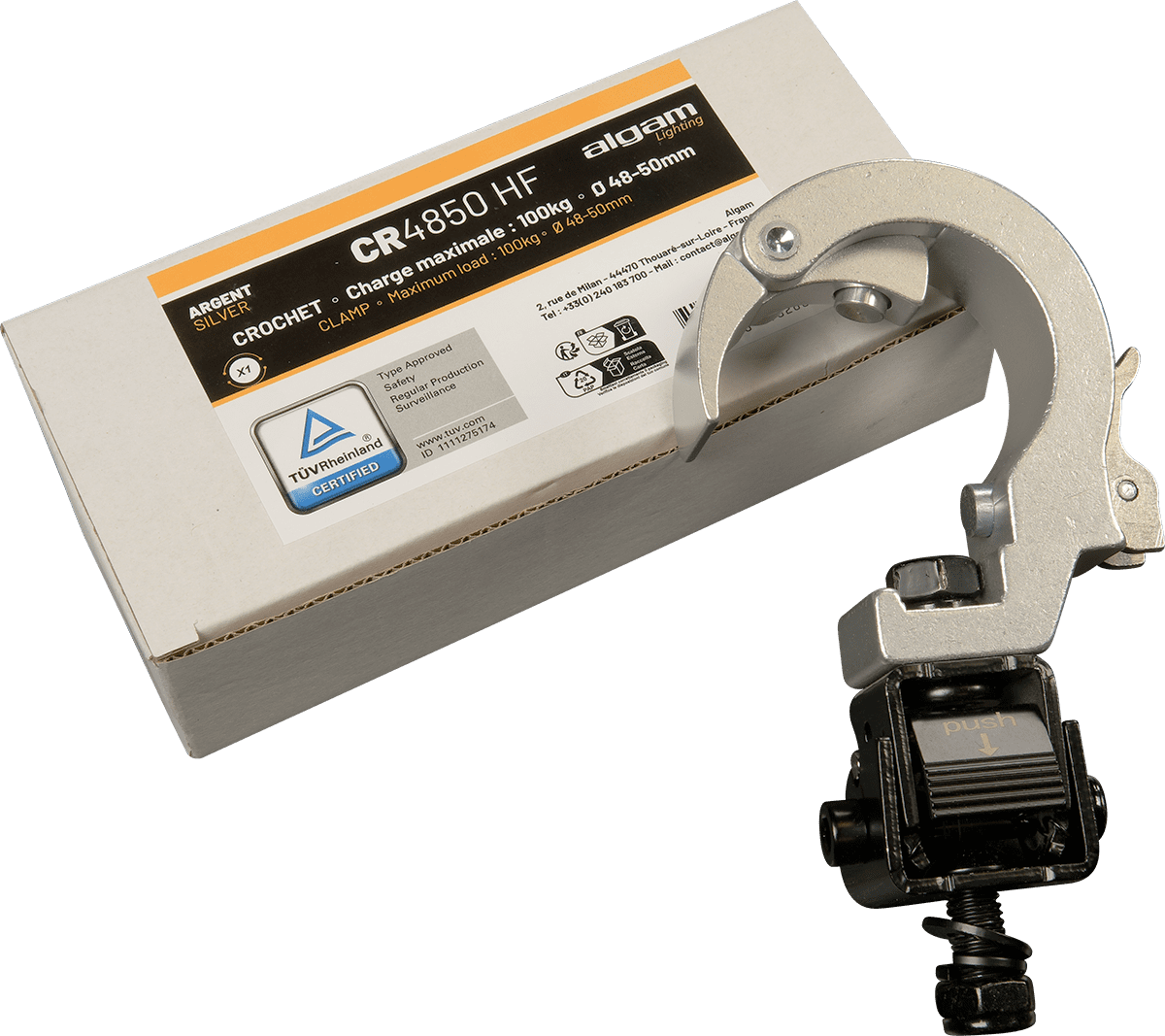 Algam Lighting Clamp Flexible - Ø 48-50mm - Max 100kg - Alu - Gerband - Main picture