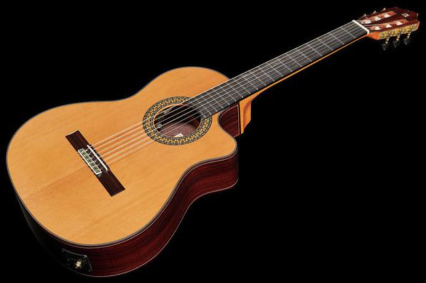Alhambra 9p Cw E8 Cedre Palissandre Eb +etui - Natural - Classical guitar 4/4 size - Variation 1