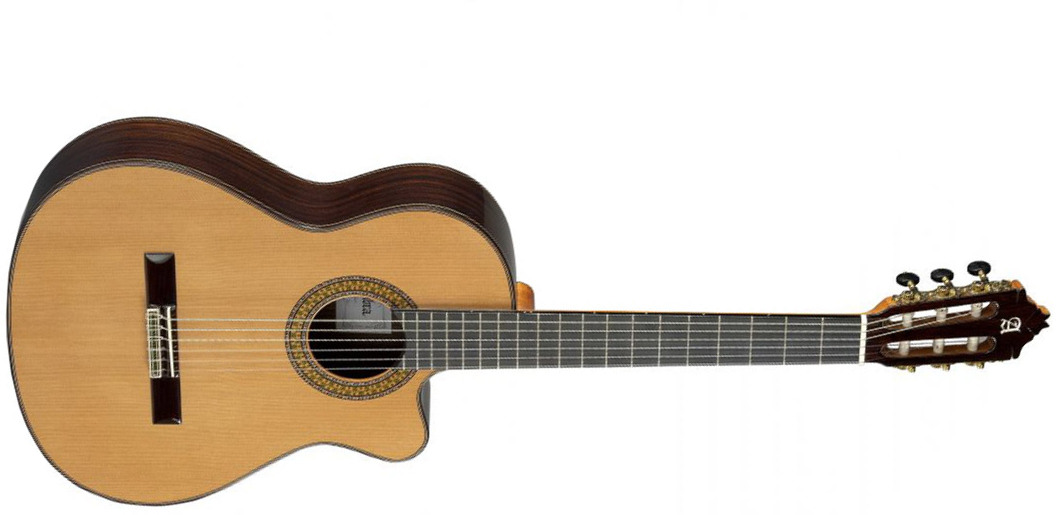 Alhambra 9p Cw E8 Cedre Palissandre Eb +etui - Natural - Classical guitar 4/4 size - Main picture