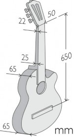 Alhambra Z-nature Ct Ez Open Pore 4/4 Slim Cedre Acajou - Natural - Classical guitar 4/4 size - Variation 5