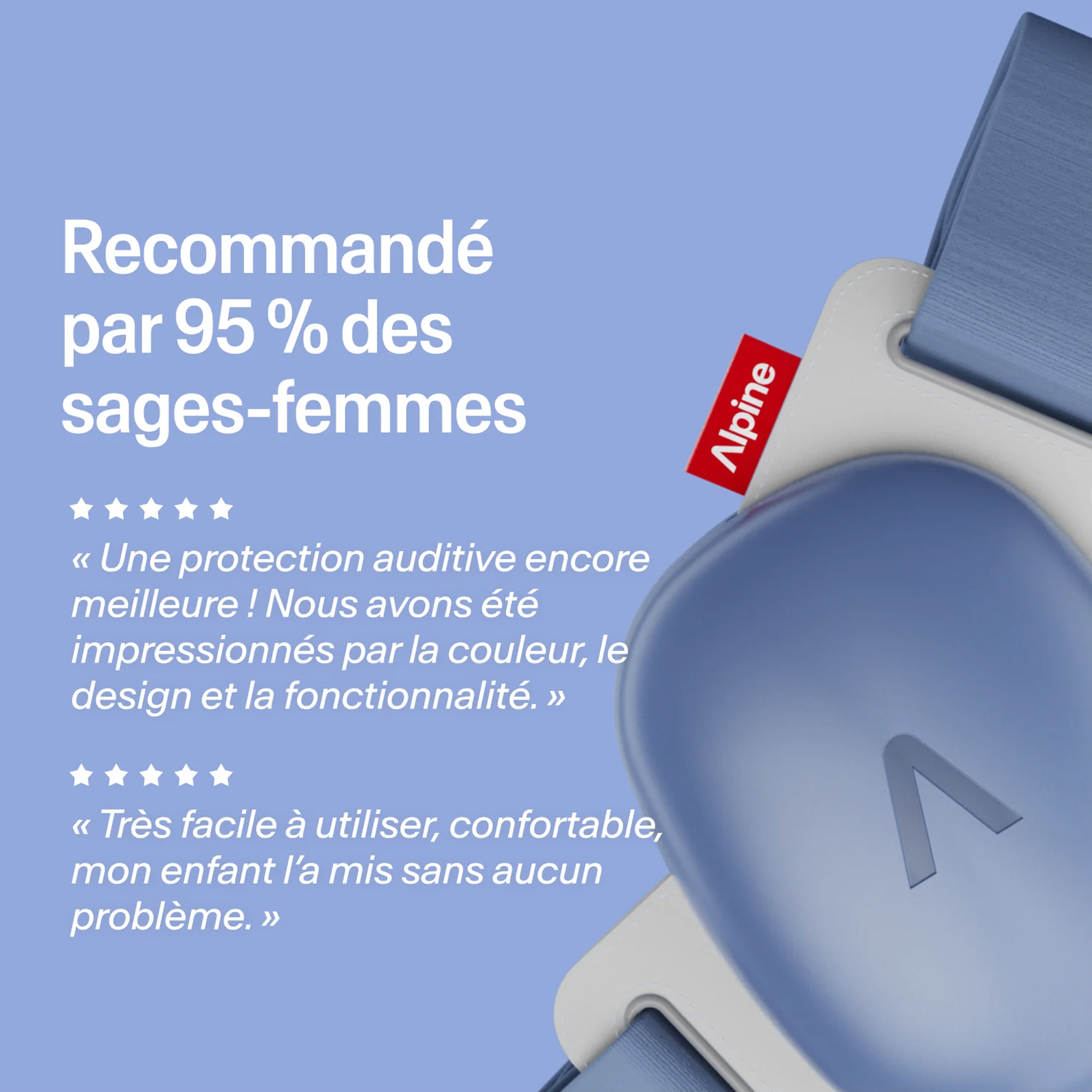 Alpine Casque Muffy Baby Denim Blue - Ear protection - Variation 4