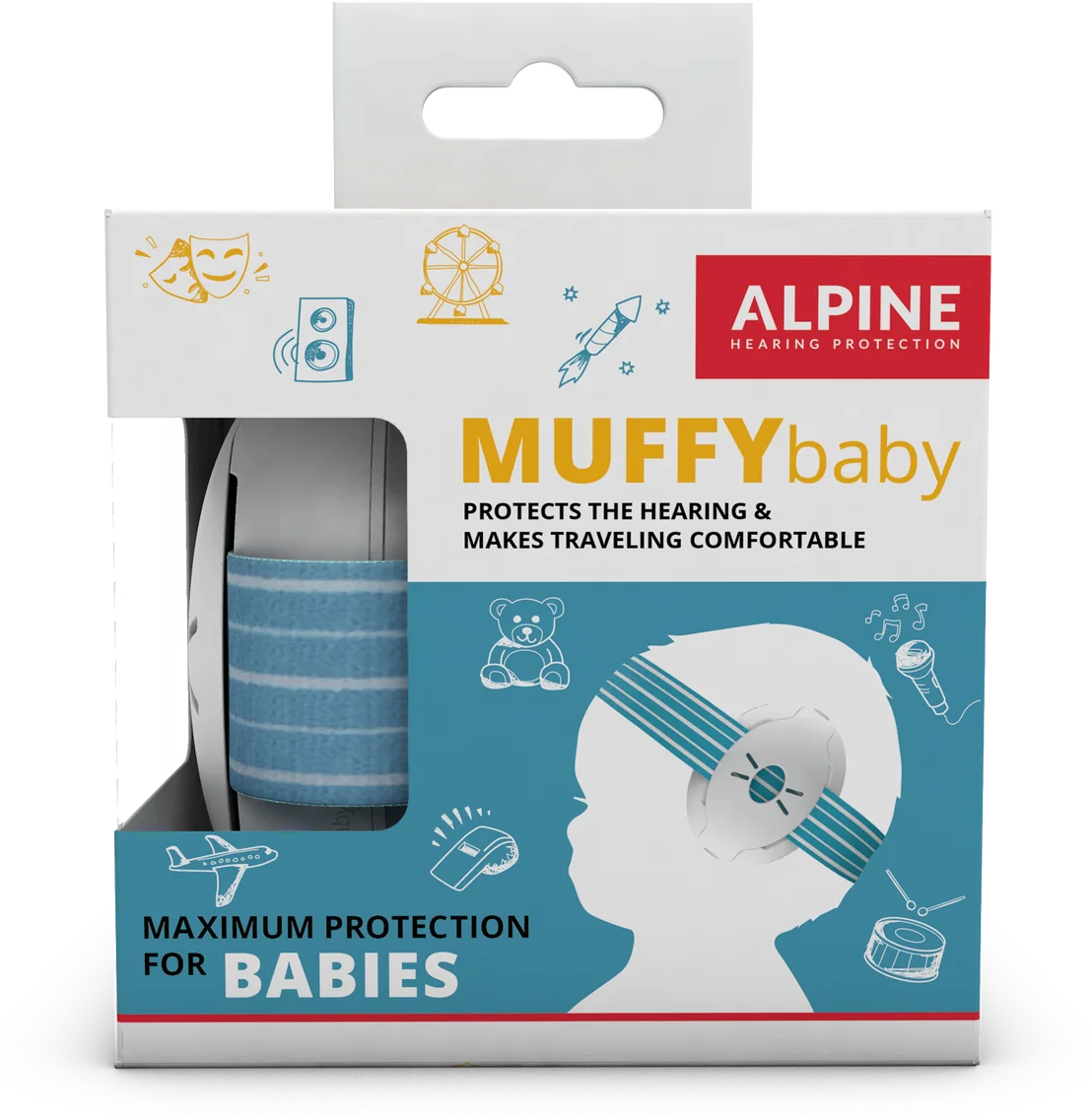 Alpine Muffy Baby Bleu - Ear protection - Main picture