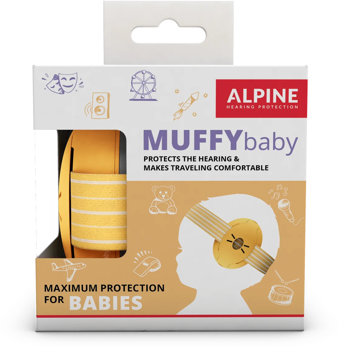Alpine Muffy Baby Jaune - Ear protection - Main picture