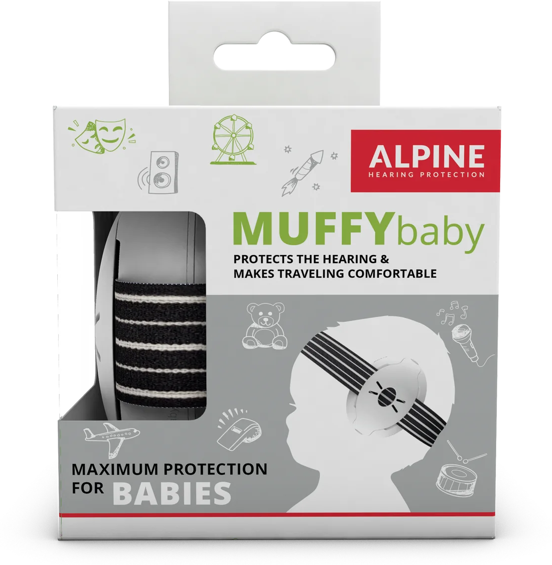 Alpine Muffy Baby Noir - Ear protection - Main picture