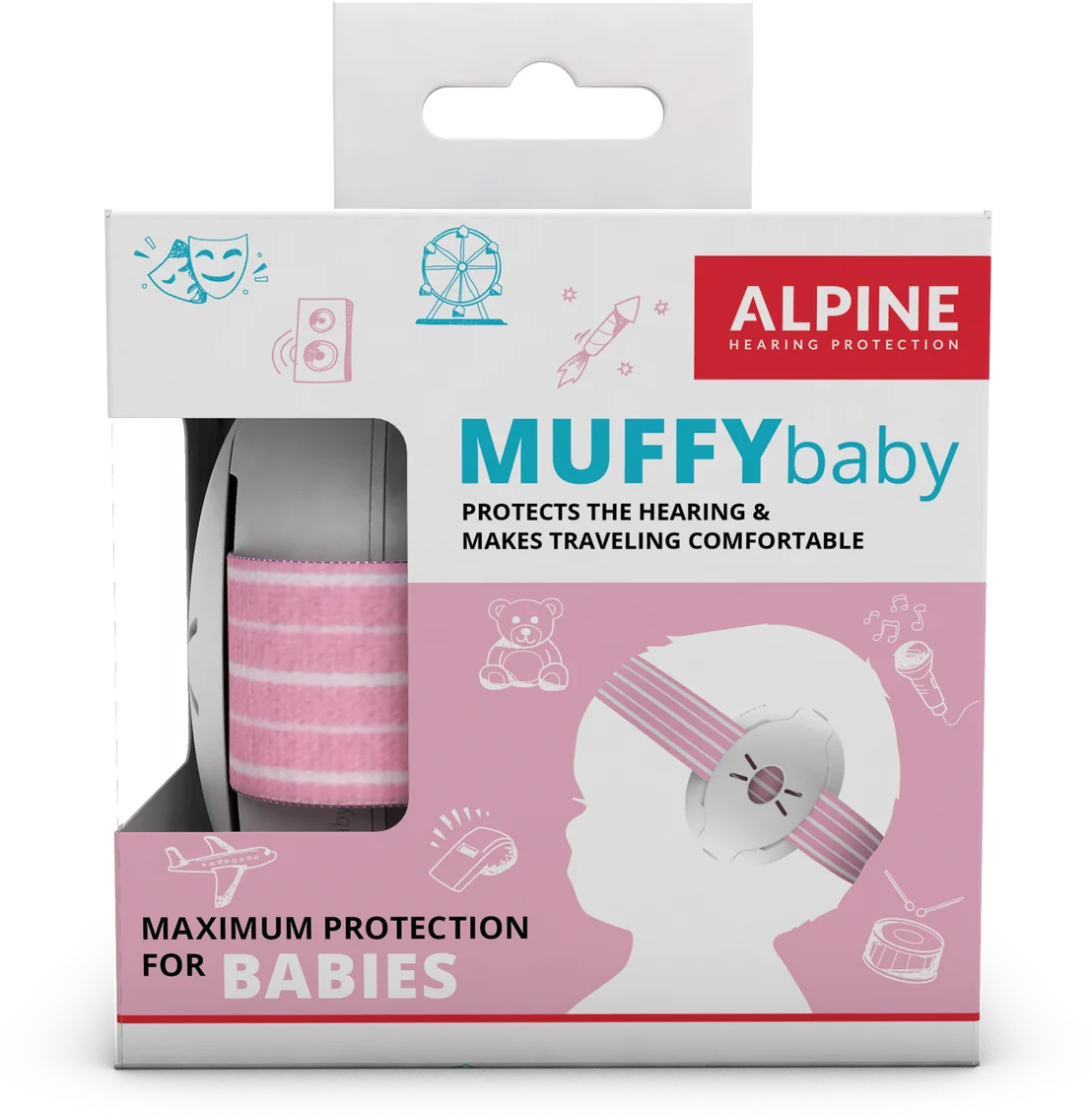 Alpine Muffy Baby Rose - Ear protection - Main picture