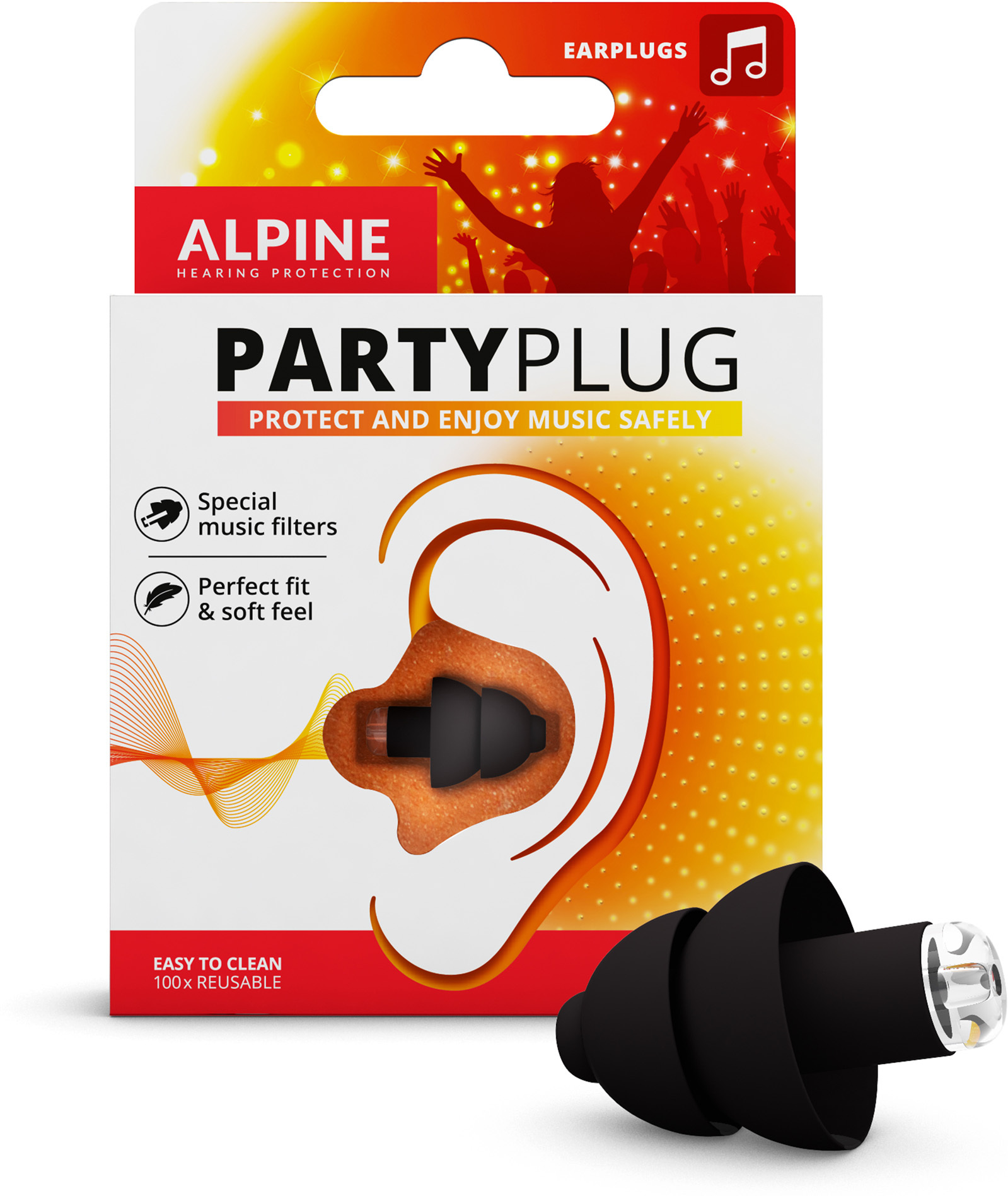 Alpine Partyplug Noir - Ear protection - Main picture