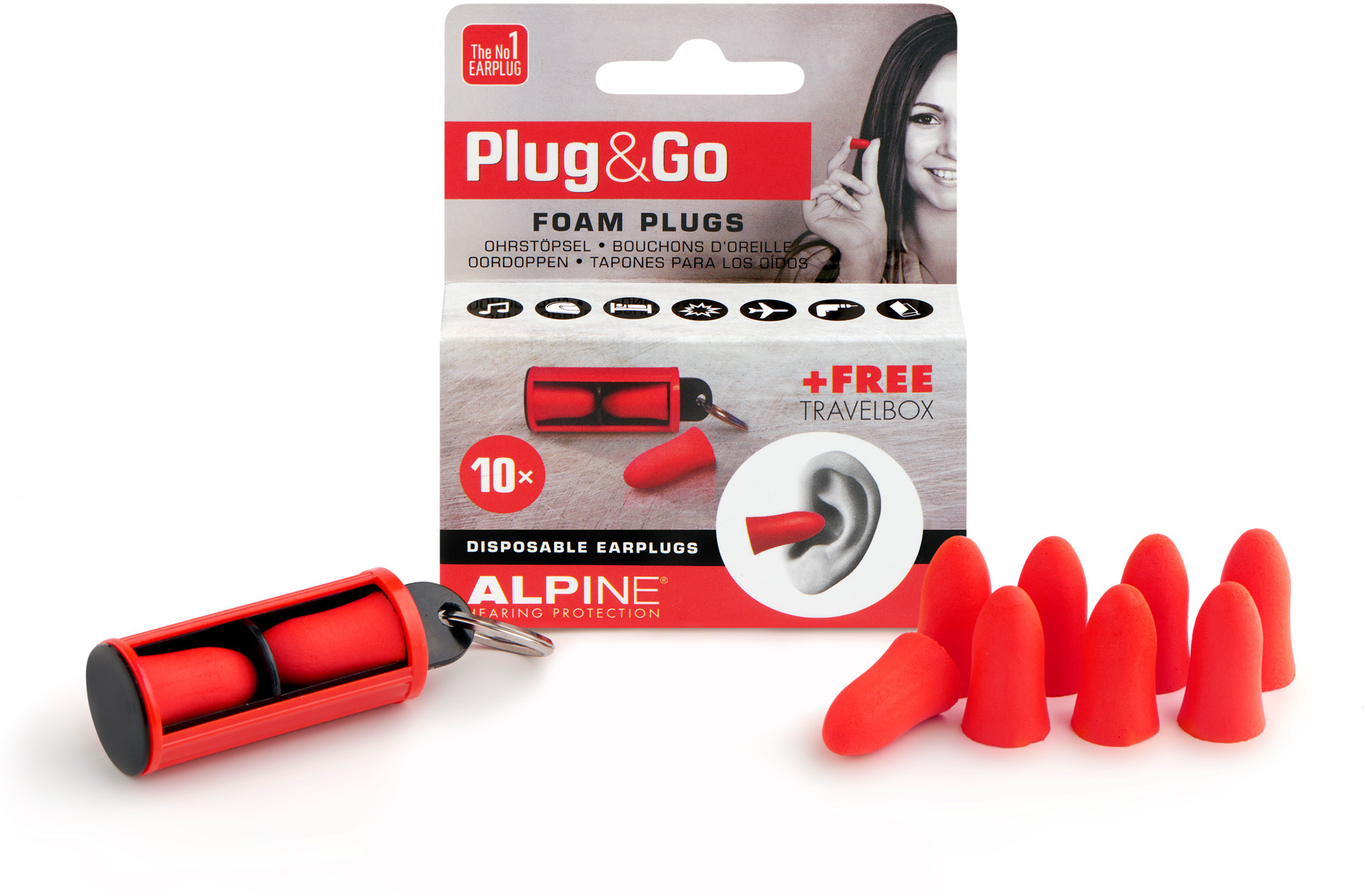 Alpine Plug And Go Rouge - Ear protection - Main picture