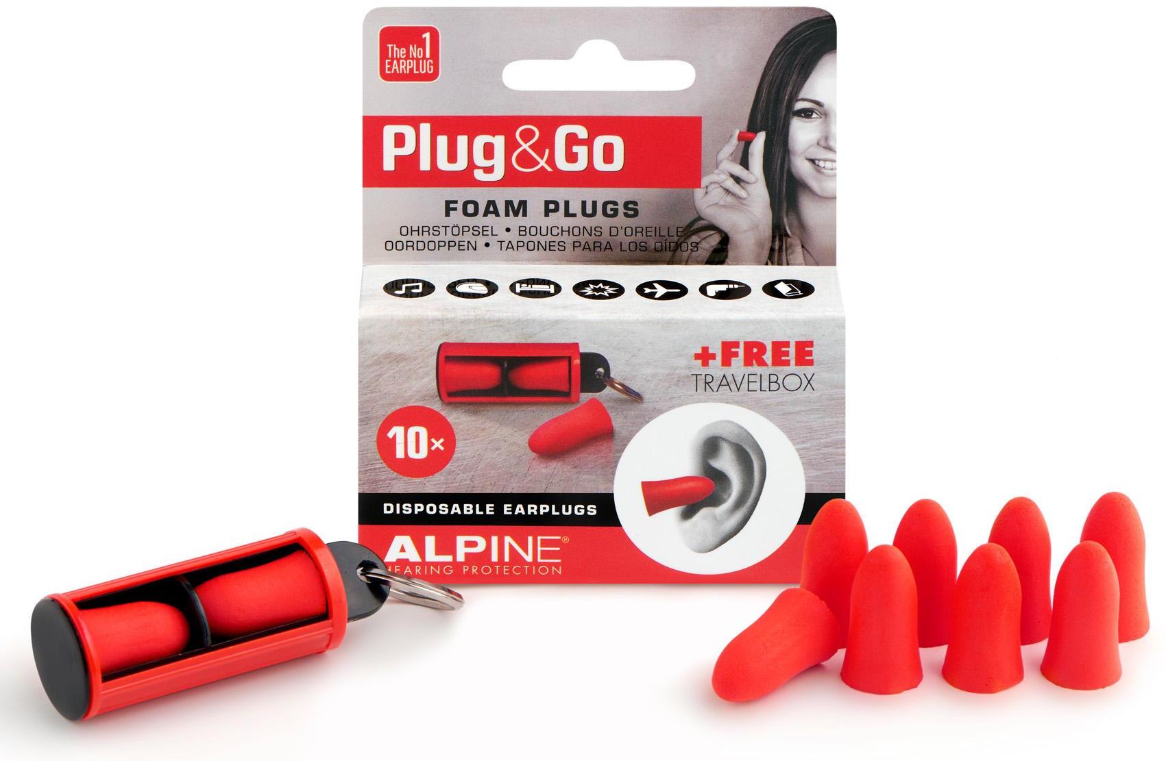 Ear protection Alpine Red PLUG AND GO