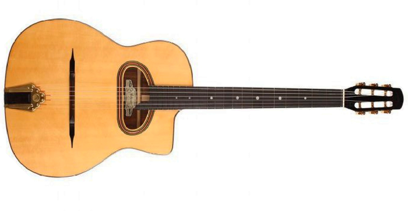 Altamira M20 D Hole Gypsy Jazz Grande Bouche Cw Epicea Ovangkol Eb - Natural - Gypsy guitar - Main picture