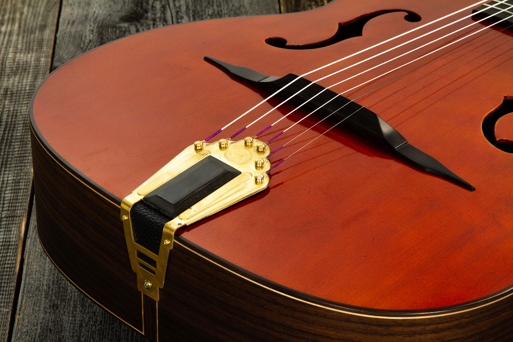 Altamira M01f Gypsy Jazz Cw Epicea Palissandre Eb +etui - Antique Natural - Gypsy guitar - Variation 4