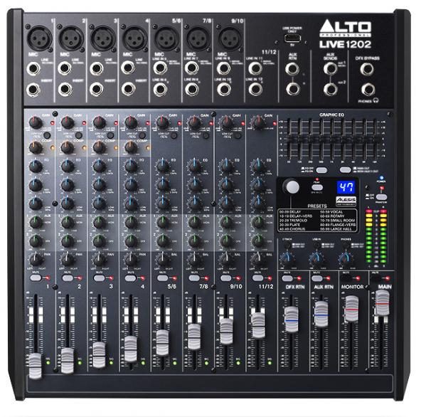 Analog mixing desk Alto Live 1202