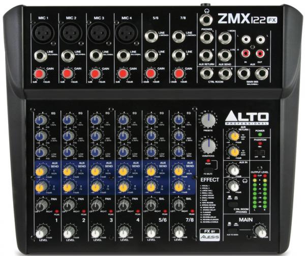 Analog mixing desk Alto ZMX122FX