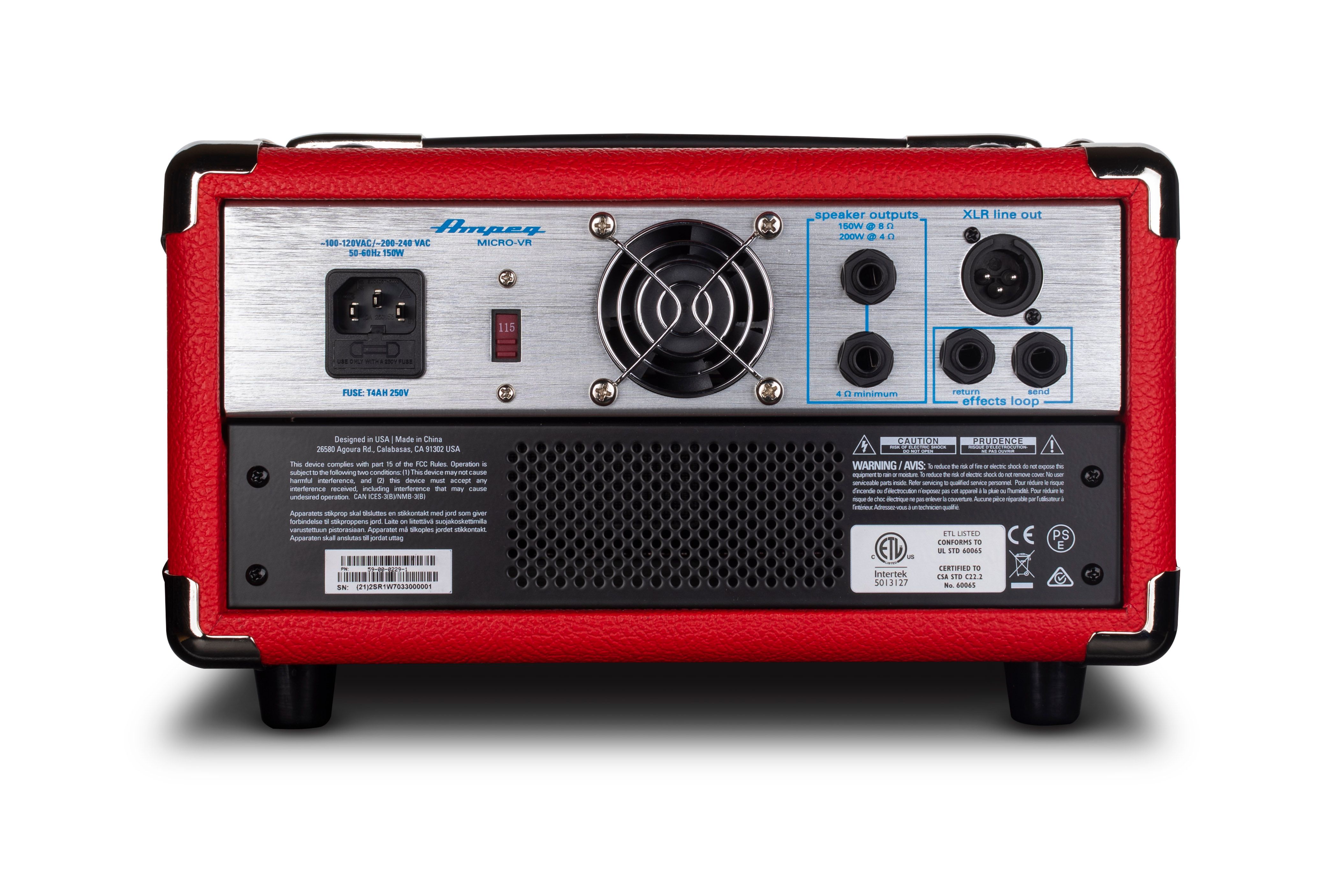 Ampeg MICRO VR STACK RED LIMITED EDITION 2X10 200W Bass Amp Stack ampeg-classic-micro-vr-gear4music