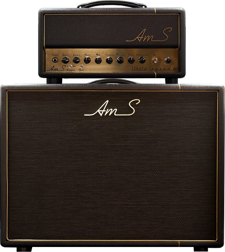 Ams Amplifiers Little Legend 20 Head 20w + Cab 1x12 V30-ob Black - Electric guitar amp stack - Main picture