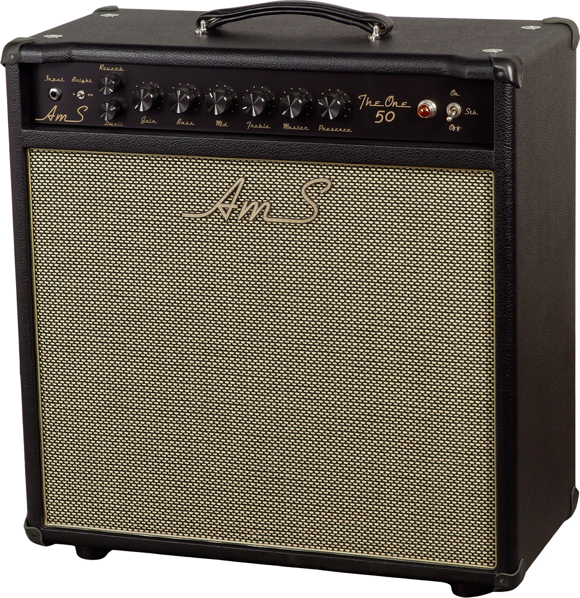 Ams Amplifiers The One 50 Spring Reverb 1x12 Combo 50w 6l6 Black - Electric guitar combo amp - Main picture