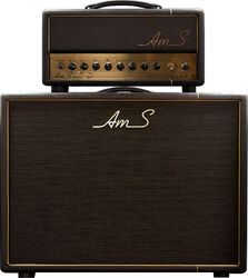Electric guitar amp stack Ams amplifiers Little Legend 20 + 1x12 Cab V30-OB - Black