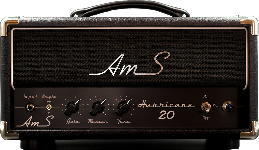 Ams Amplifiers Hurricane 20 Head 20w 6v6 + Mini Cab 1x12 V30-ob Black - Electric guitar amp stack - Variation 1