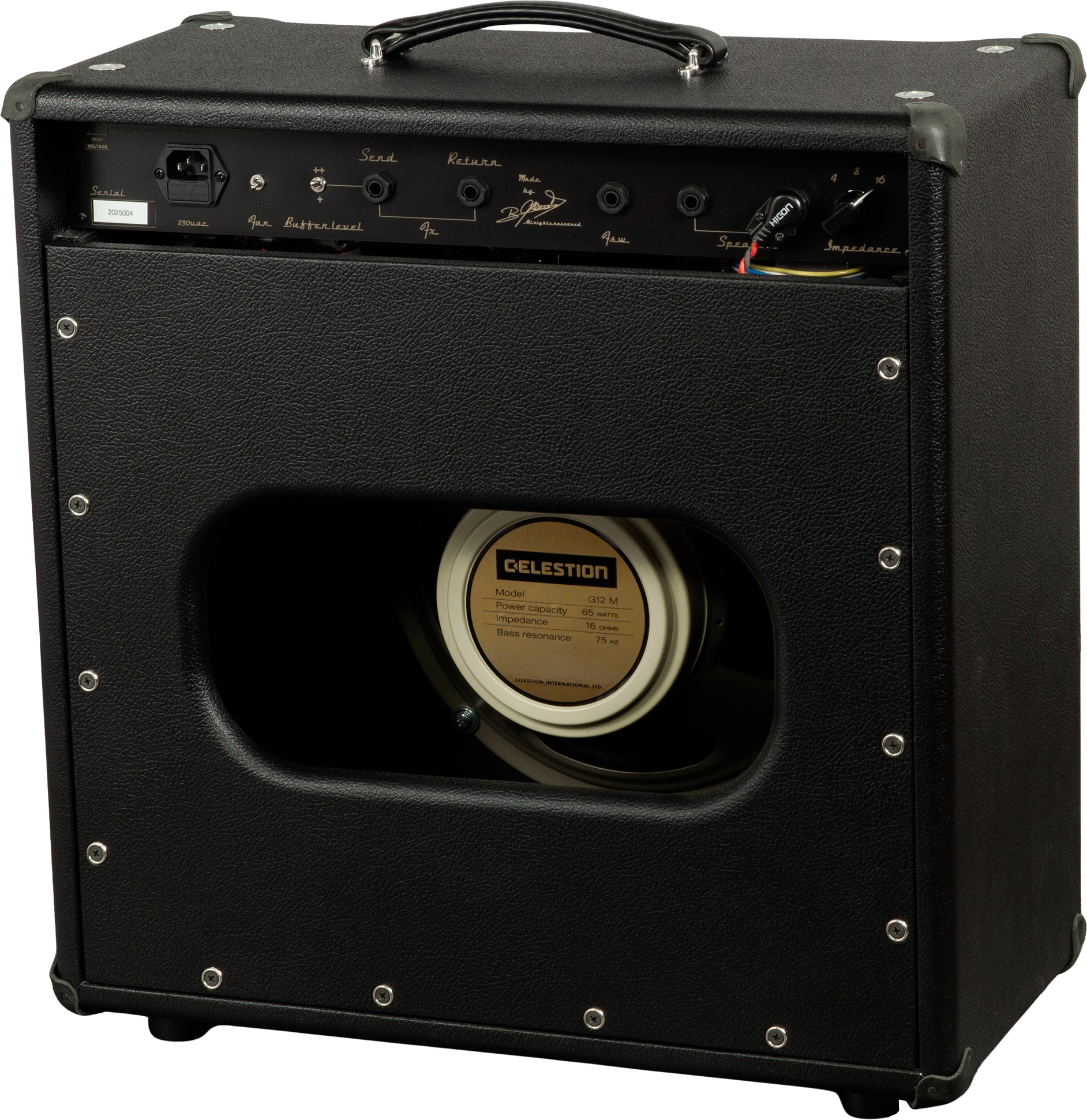 Ams Amplifiers The One 50 Spring Reverb 1x12 Combo 50w 6l6 Black - Electric guitar combo amp - Variation 1