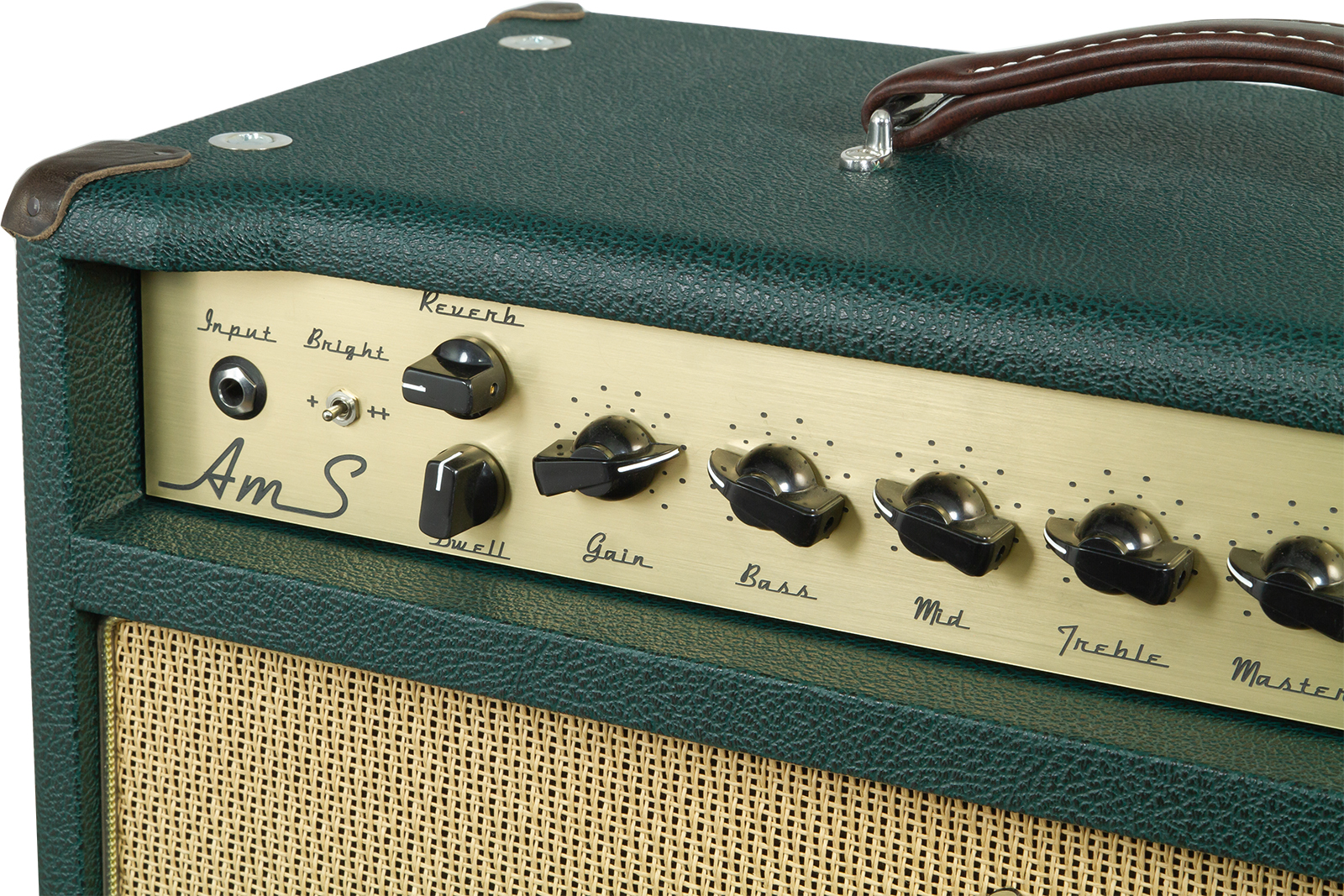 Ams Amplifiers The One 50 Spring Reverb 1x12 Combo 50w 6l6 British Racing - Electric guitar combo amp - Variation 3