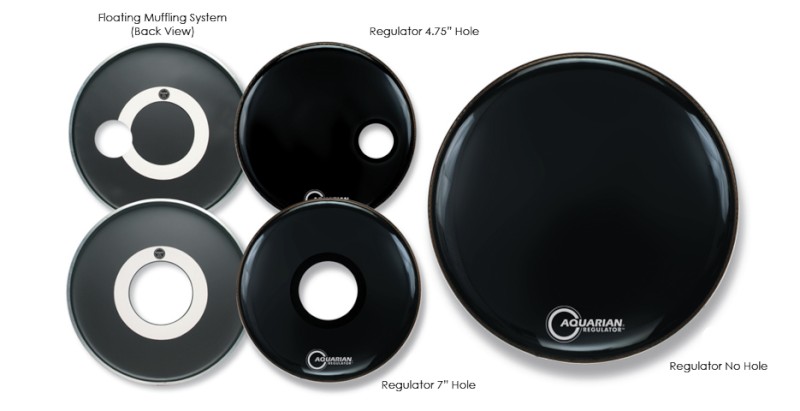 Aquarian 18 Regulator Black Bass Drum Head - 18 Pouces - Bass drum drumhead - Variation 1
