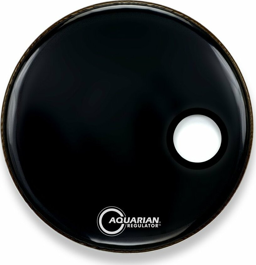 Aquarian 18 Regulator Black Bass Drum Head - 18 Pouces - Bass drum drumhead - Main picture