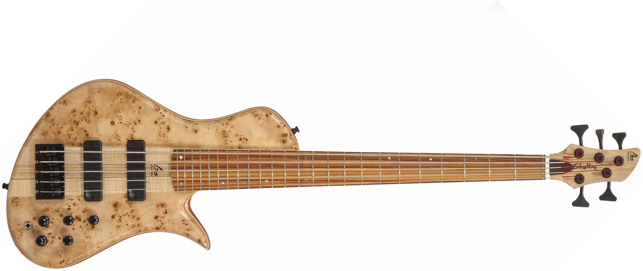 Aquilina Shelby Chambre Acoustique 5 Aulne/acajou Active J.east Rw #011855 - Natural - Solid body electric bass - Main picture