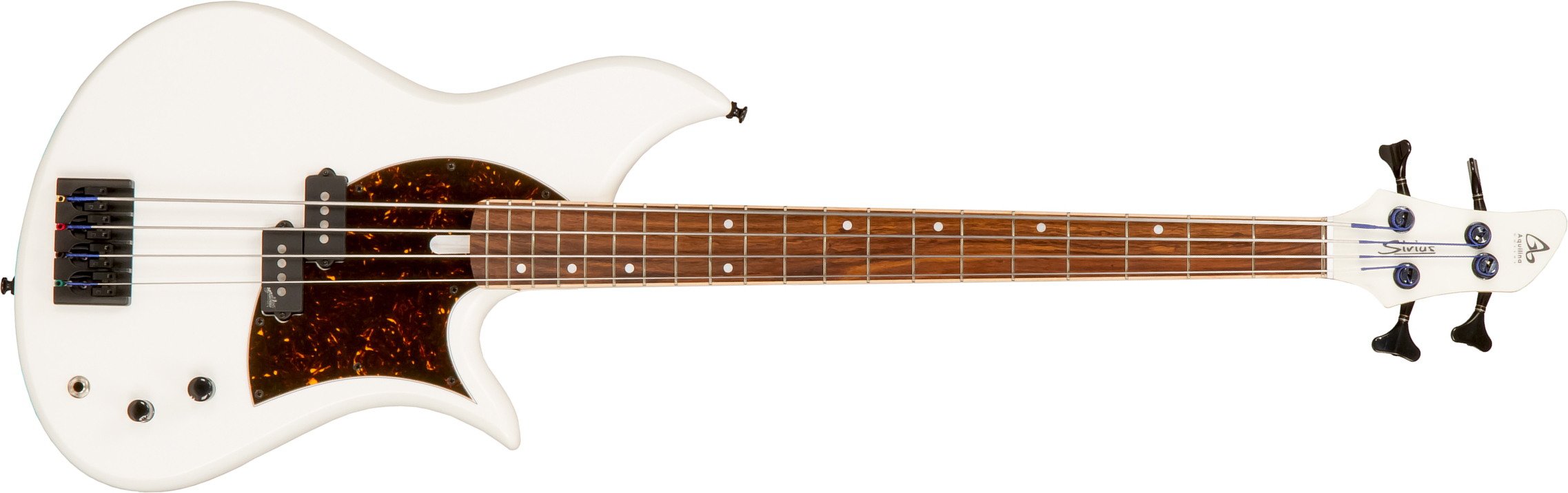 Aquilina Sirius 32 Aulne Aguilar Mn #052049 - White Satin - Solid body electric bass - Main picture