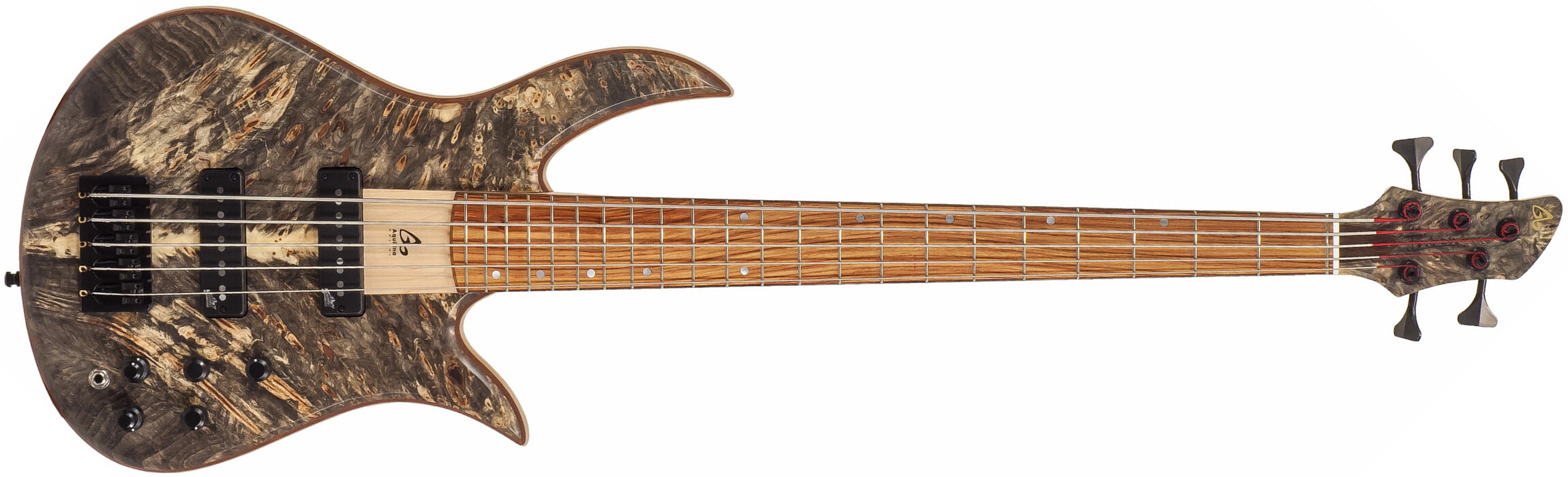 Aquilina Triton 5 Aulne/frene Active - Buckeyes Burl - Solid body electric bass - Main picture