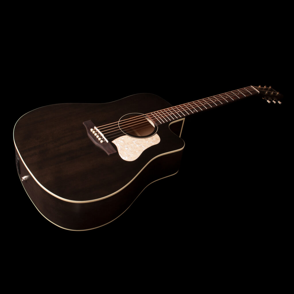 Art Et Lutherie Americana Cw Presys Ii Dreadnought Cedre Merisier Rw - Faded Black - Electro acoustic guitar - Variation 2